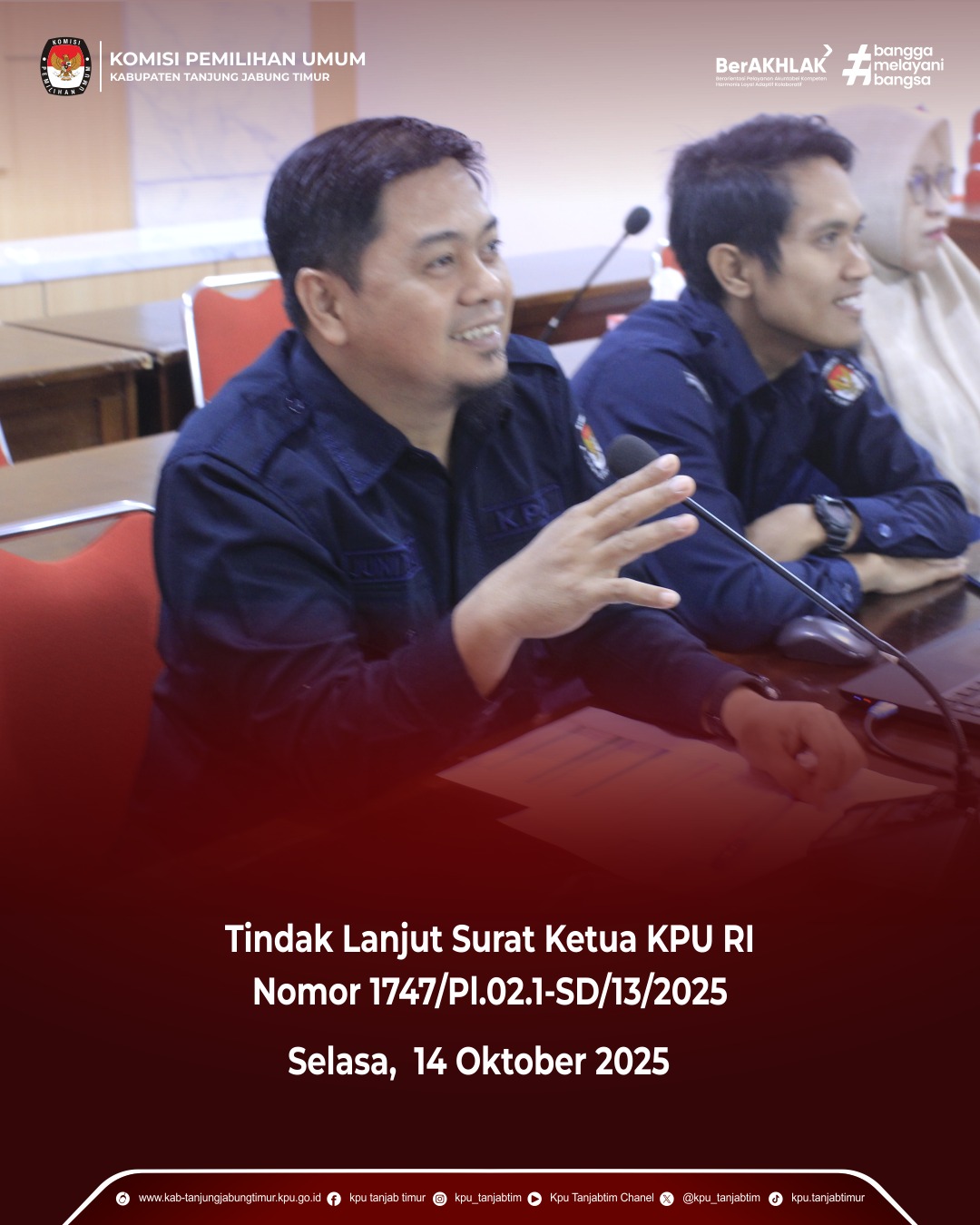 Tindak Lanjut Surat Ketua KPU RI Nomor 1747/PL.02.1-SD/13/2025_Selasa 14 Oktober 2025