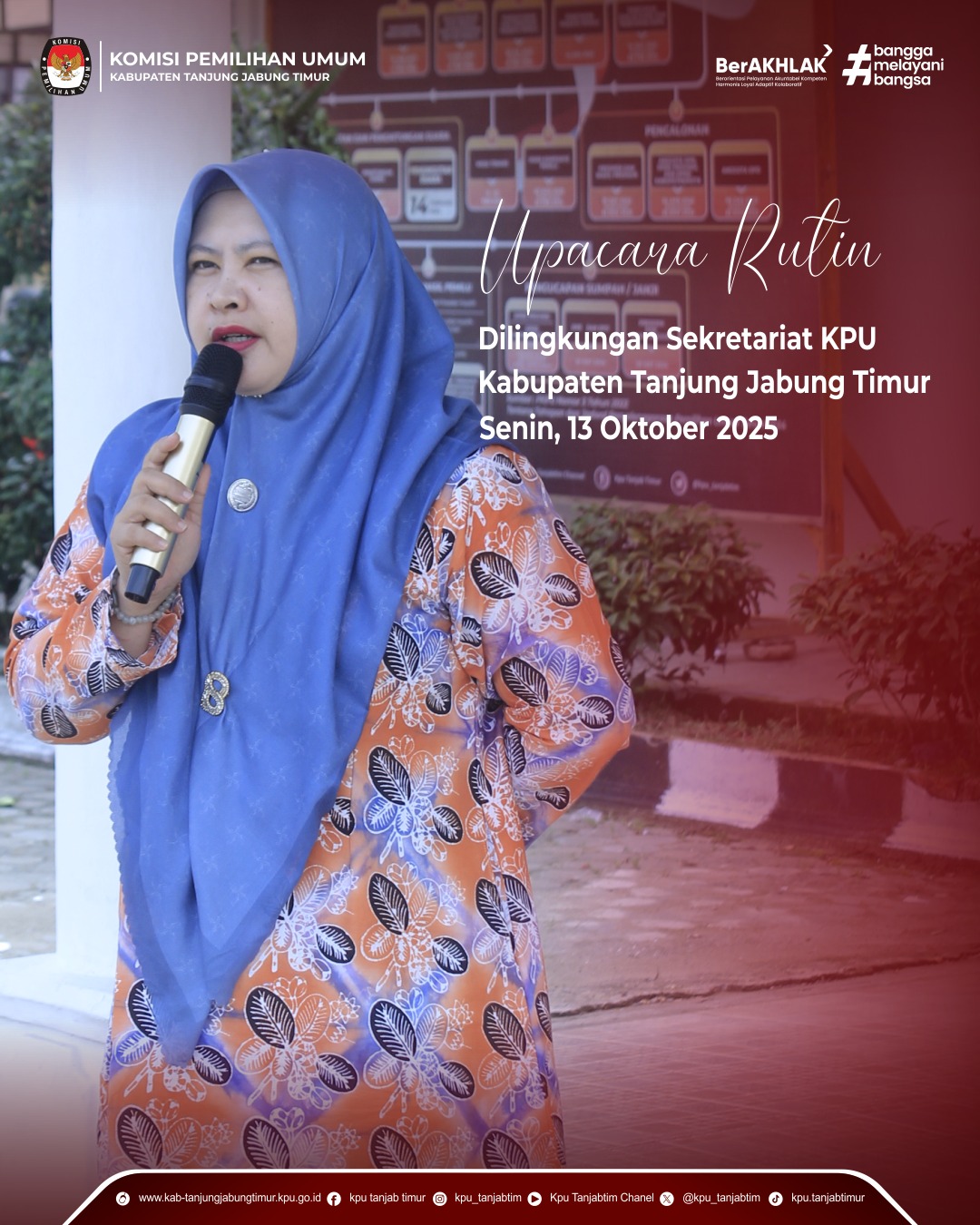 Upacara Rutin KPU Kab. Tanjab Timur_Senin, 13 Oktober 2025