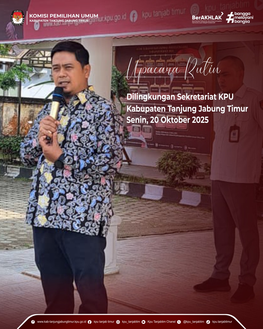 Upacara Rutin KPU Kab. Tanjab Timur_Senin, 20 Oktober 2025