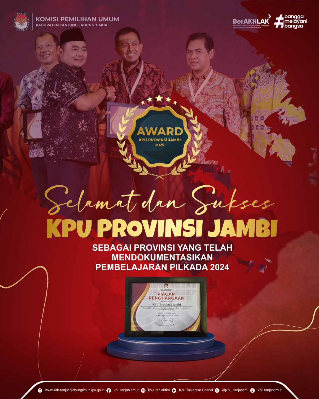 Selamat dan Sukses KPU Provinsi Jambi sebagai yang Telah Mendokumentasikan Pembelajaran Pilkada 2024