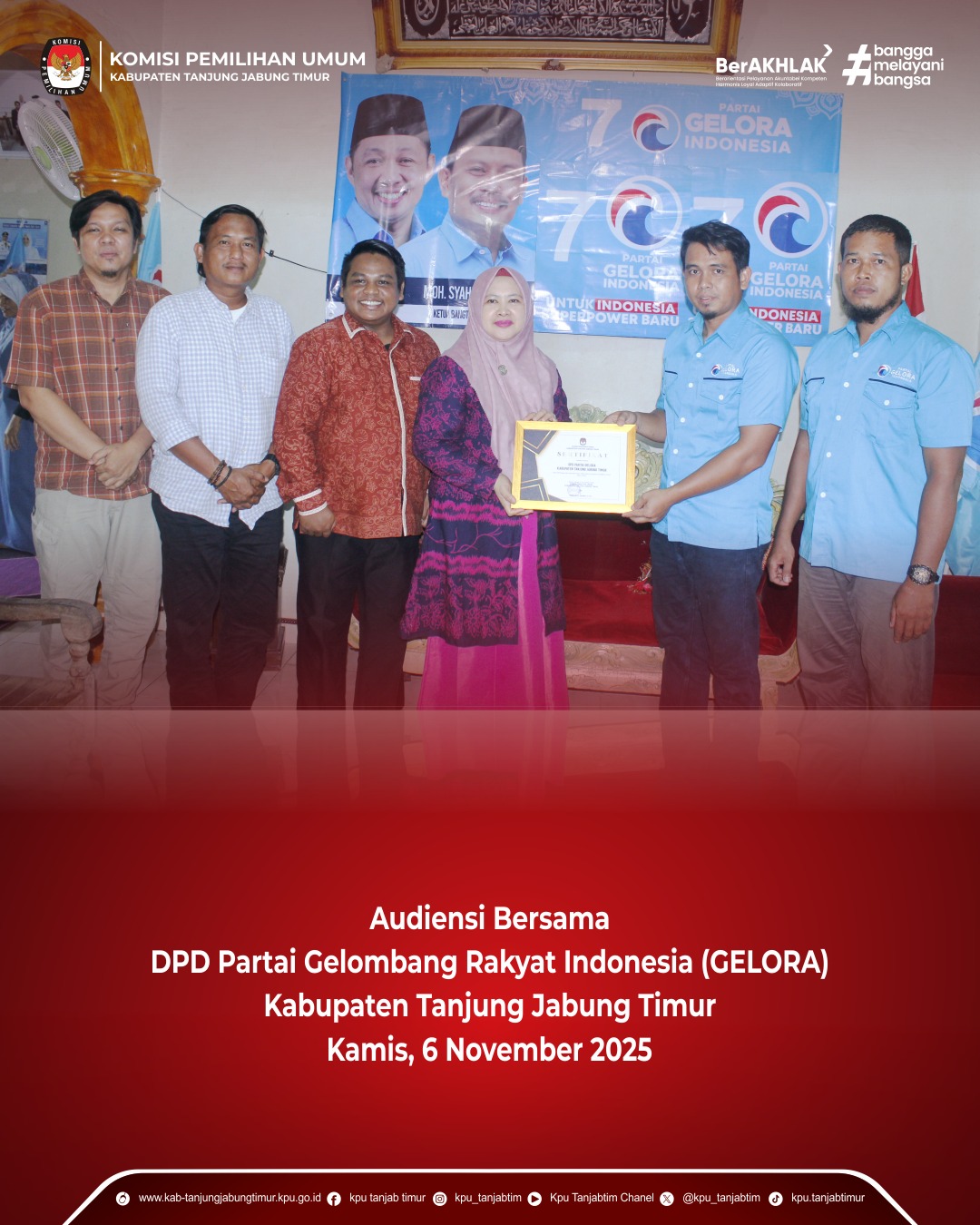 Audiensi Bersama DPD Partai Gelora Kab.TJT_Kamis, 6 Nov 2025