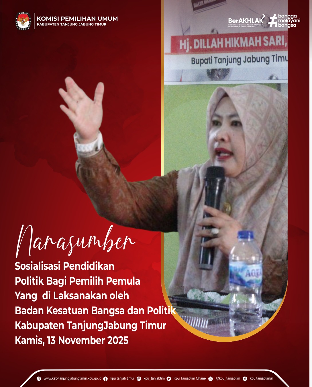 Narasumber Sosialisasi Pendidikan Politik yang dilaksanakan Kesbangpol_13 Nov 2025