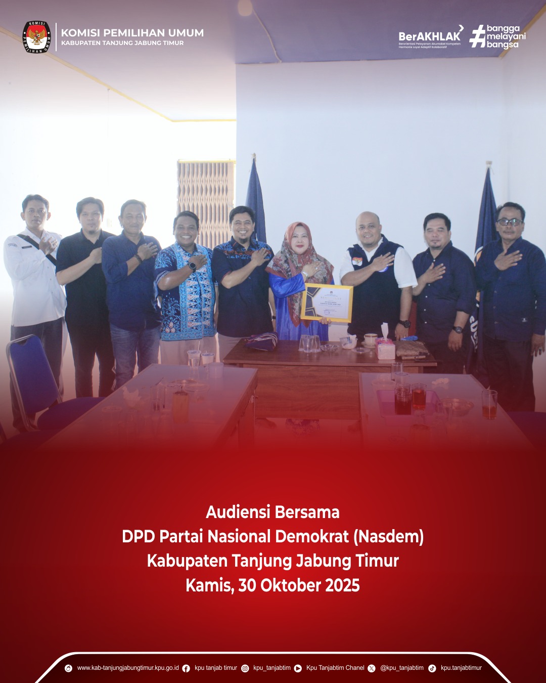Audiensi Bersama DPD Partai Nasdem Kab. Tanjab Timur_Kamis, 30 Okt 2025