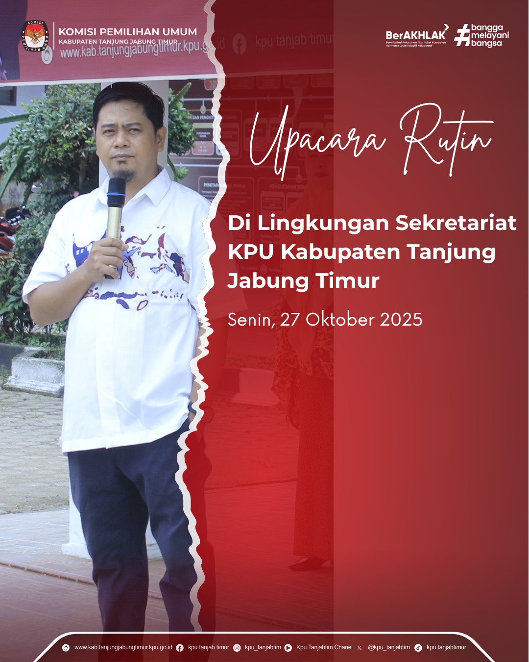 Upacara Rutin di Lingkungan Sekretariat KPU Kabupaten Tanjung Jabung Timur_Senin, 27 Oktober 2025